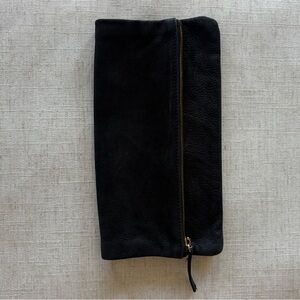 Clare V Sleek Black Leather Clutch